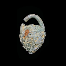 a-fine-champa-bronze-earring-with-four-sided-image-of-a-fish_09965a