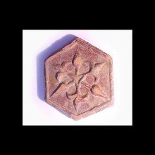 a-ghaznavid-reddish-brown-glazed-ceramic-tile,-of-hexagonal-shape_06237c