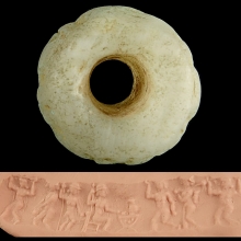 a-large-neo-babylonian-alabaster-cylinder-seal-depicting-a-royal-presentation-scene_x8057c