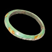 late-roman-to-islamic-green,-yellow,-and-orange-glass-paste-votive-bracelet_a7283b