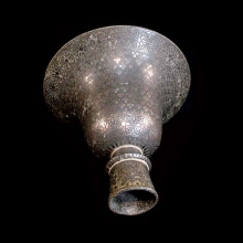 mughal-bidri-ware-bronze-with-silver-inlay-hookah-base_x3976b