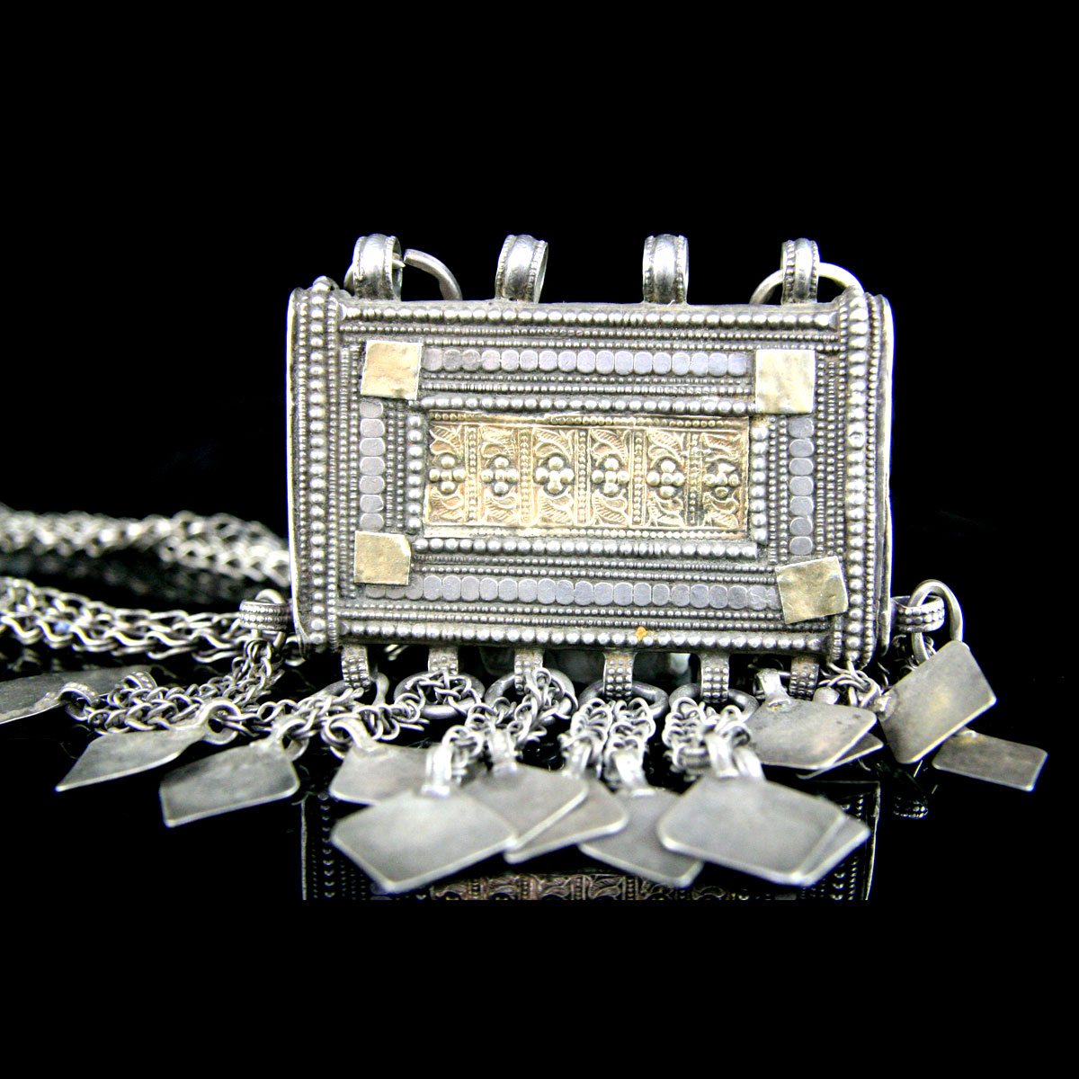 Sterling silver prayer box pendant | Myth and Silver